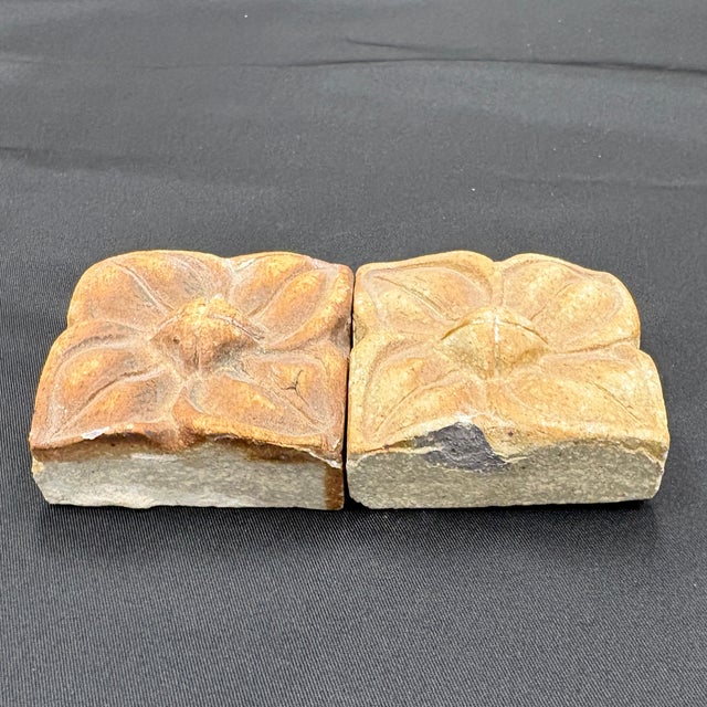 Gothic Rose Burnt Umber Natural Decorative Ceramic Tile For Sale - Image 4 of 4