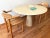 Postmodern Cream Off White Marble Dining Table with Pedestal Base from Angelo Mangiarotti, 1970s For Sale - Image 4 of 13