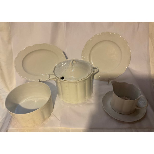 New 1970s Porcelain White, Called White Gold - Set of 29 Pieces For Sale - Image 15 of 18