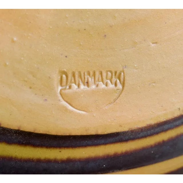 Black Danish Plate in Ceramic with Floral Motif from Kähler, 1930s For Sale - Image 8 of 9