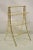 Late 20th Century Vintage Gold Metal Faux Bamboo 3 Tier Hollywood Regency Magazine Rack Stand For Sale - Image 10 of 11