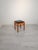 Vintage Orange Pouffe, Stool, or Footstool Vintage orange pouffe, stool, or footstool. Crafted from wood with a black faux...