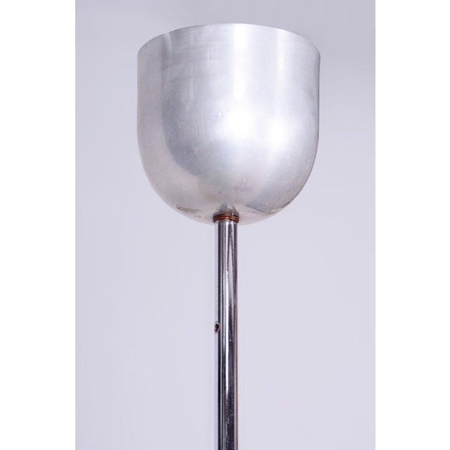 1950s Mid-Century Chandelier in Chrome-Plated Steel and Glass, Czech, 1950s For Sale - Image 5 of 10