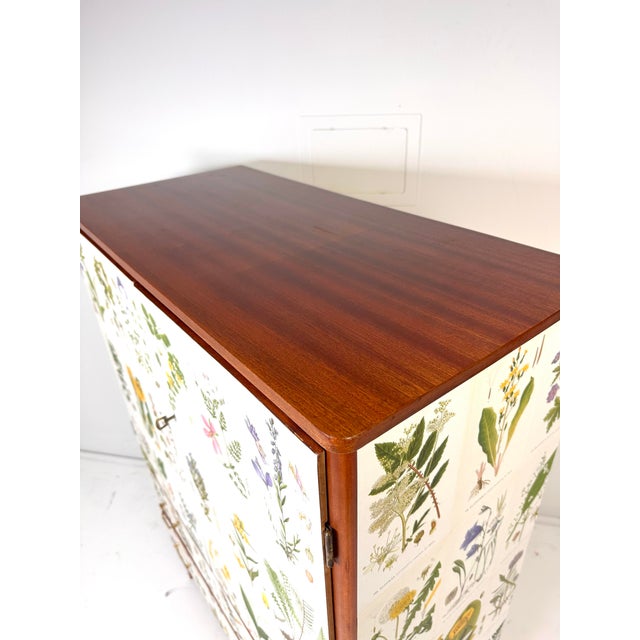1950's Swedish Cabinet With Nordens Flora Illustrations For Sale - Image 10 of 12