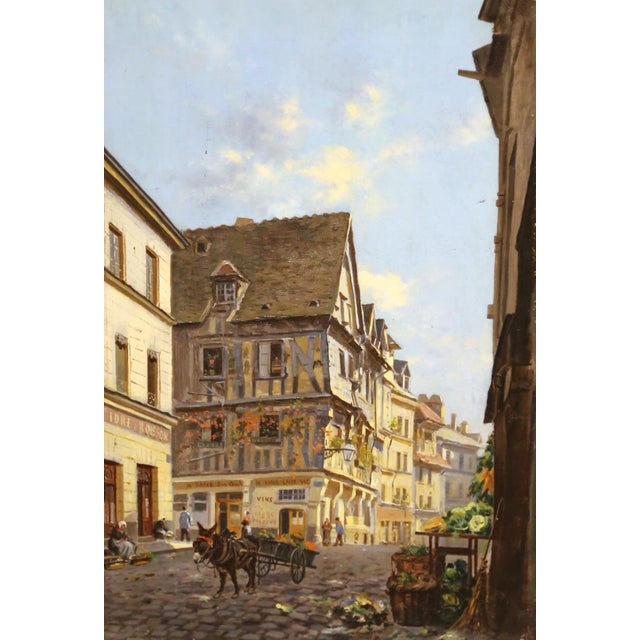 Pair of 19th Century Rouen Oil Paintings Attributed to Torello Ancillotti For Sale - Image 4 of 14