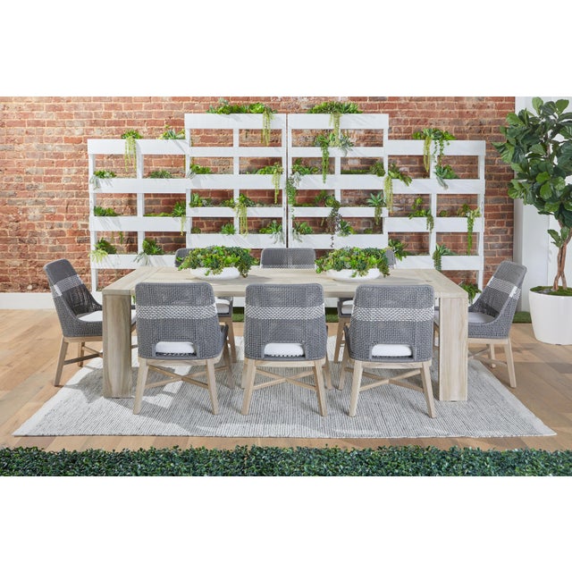 Tan Big Sur Outdoor Dining Table, Gray Teak For Sale - Image 8 of 12