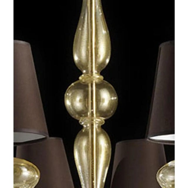 Gold Murano Glass Chandelier by Simoeng, in Exhibition Piece conditions. Designed from 2000 Up to 250V (Europe/UK Standard).