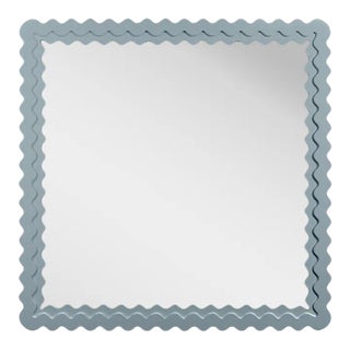 Fleur Home Carnival Chaos Square Mirror in Parma Gray, 48x48 For Sale