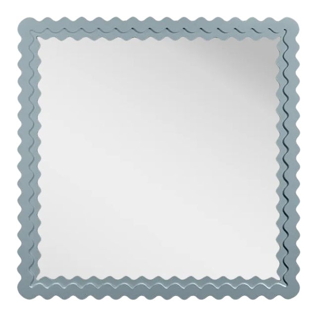 Fleur Home Carnival Chaos Square Mirror in Parma Gray, 48x48 For Sale