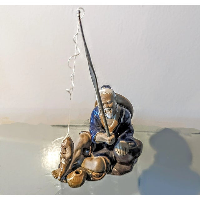 Vintage Chinese Mud Man Figurine Purchased in Vietnam For Sale - Image 9 of 10