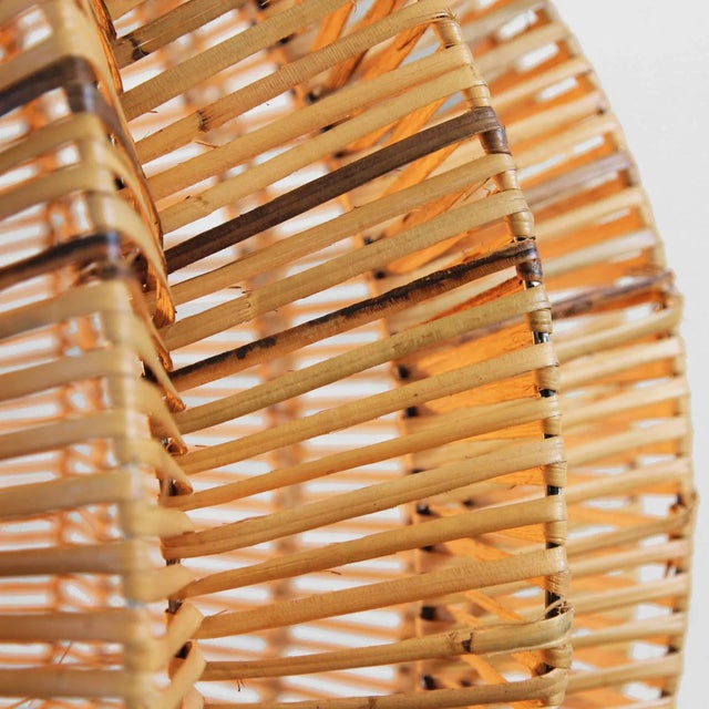 Contemporary Honey Rattan Starfruit Pendant Light Medium For Sale - Image 4 of 6