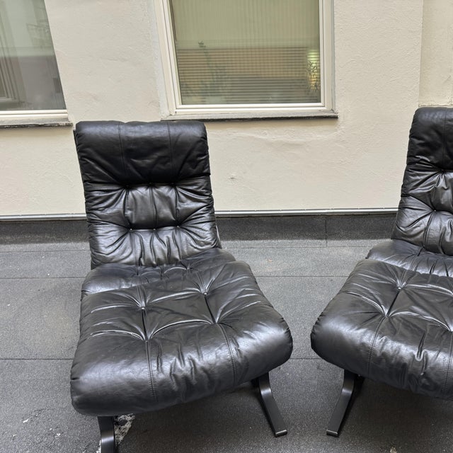 Set of Vintage Scandinavian Siesta Lounge Chair and Ottoman by Ingmar Relling for Westnofa, 1970s For Sale - Image 15 of 18