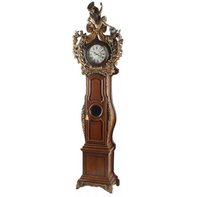 18th / 19th Century Antique French Provincial Style, Carved, Longcase Clock! For Sale In Austin - Image 6 of 9