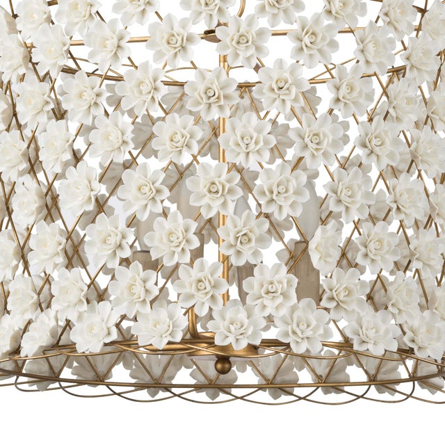Regina Andrew Alice Porcelain Flower Chandelier For Sale - Image 4 of 5