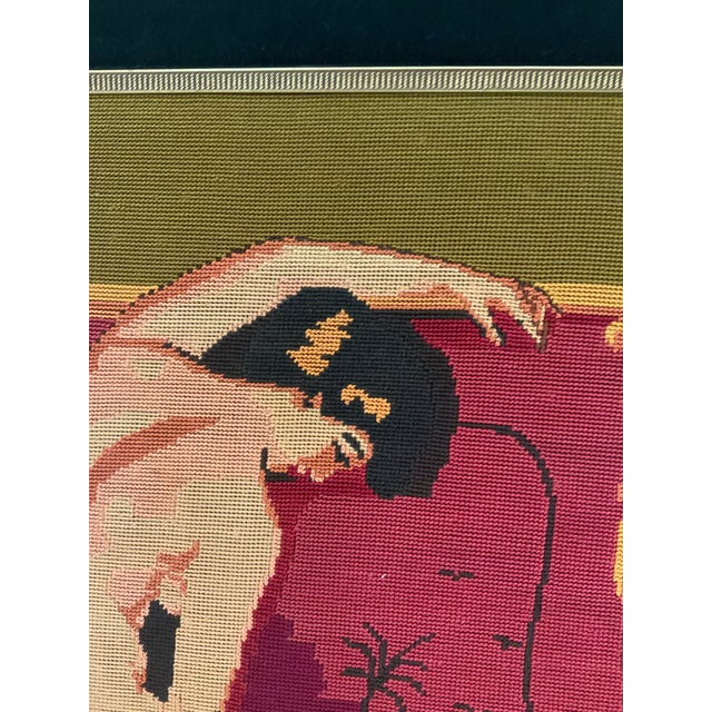 Asian Chinese. Bath Time Needlepoint For Sale - Image 3 of 3