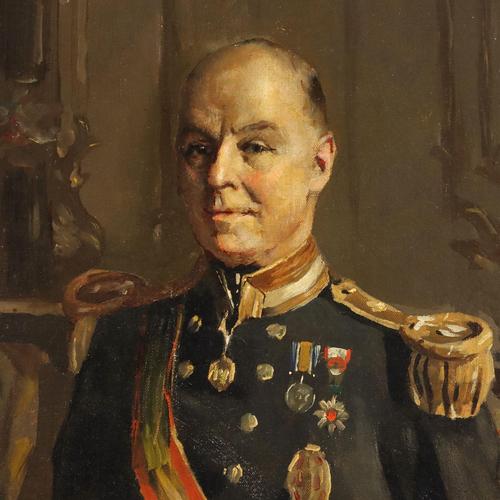 Giuseppe Amisani, Portrait, Oil on Canvas For Sale - Image 4 of 12