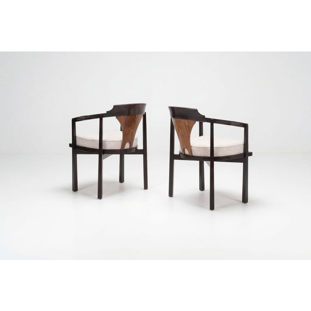 1960s Edward Wormley for Dunbar Six Dining Chairs,Model 935 "Horseshoe Chairs" 1965c. For Sale - Image 5 of 13