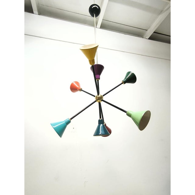 Vintage Metal Sputnik Light, 1960s For Sale - Image 16 of 17