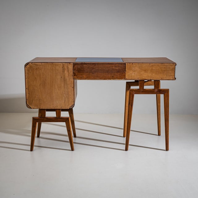 Wood Mid-20th Century Desk, Attributed to Silvio Cavatorta, Italy For Sale - Image 7 of 12