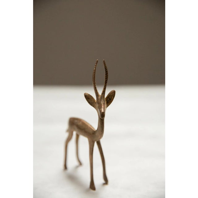 Vintage African Copper Right Facing Gazelle For Sale - Image 4 of 6