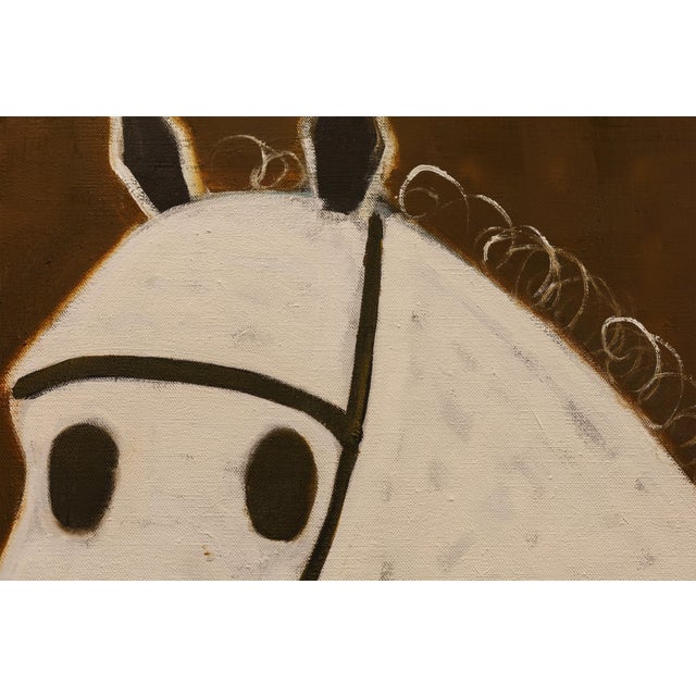 Large Contemporary Horse Painting. Man on Horseback - Marcus Aurelius 200 X 180 Cm For Sale - Image 4 of 14