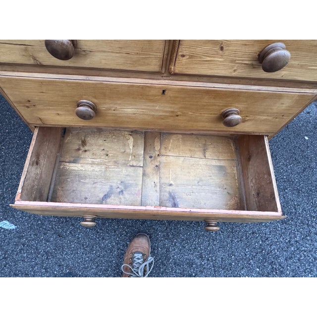 Antique English Pine Chest For Sale - Image 10 of 15