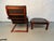 Animal Skin Vintage Black Leather Poäng Chair and Ottoman by Noboru Nakamura for Ikea For Sale - Image 7 of 13