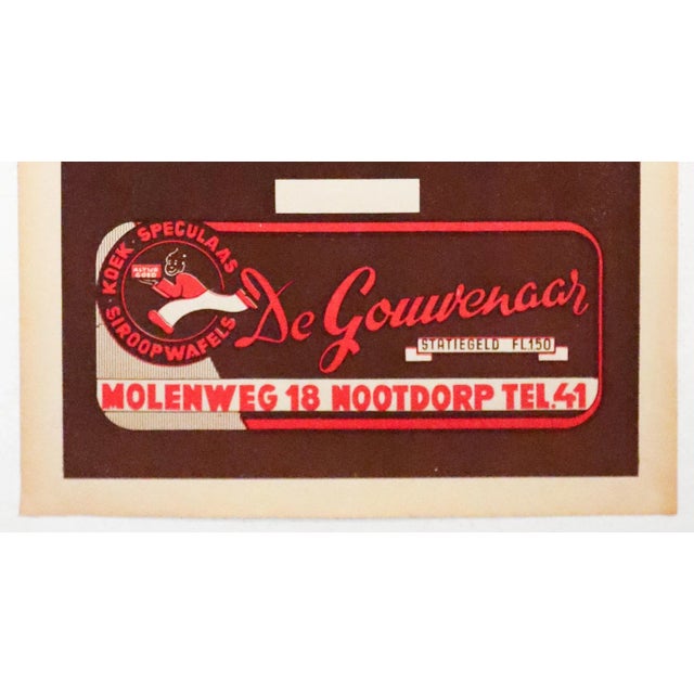 Art Deco 1920s Art Deco Dutch Advertisement Poster - De Gouwenaar: Speculaas, Koek, Siroopwafels (The Golden Man: Cookies, Gingerbread, Syrup Waffles) For Sale - Image 3 of 4