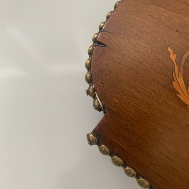 19th Century French Satin Lined Jewelry Box With Key For Sale - Image 12 of 12