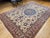 Textile Vintage Persian Tabriz Rug, Hand-Knotted Wool, Palmettes & Sickle Leaves Pattern, Blue & Ivory, 8x12 For Sale - Image 7 of 15