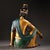 Late 19th Century Polychrome Bronze Guanyin Statue, Seated Bodhisattva, 2.25kg For Sale - Image 4 of 9