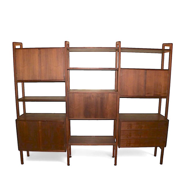Freestanding Mid Century Danish Modern Style Wall Unit C. 1950/60's For Sale - Image 18 of 18