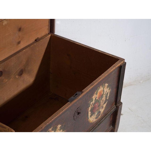 Tyrolean Painted Dowry Chest by Amaru For Sale - Image 5 of 11
