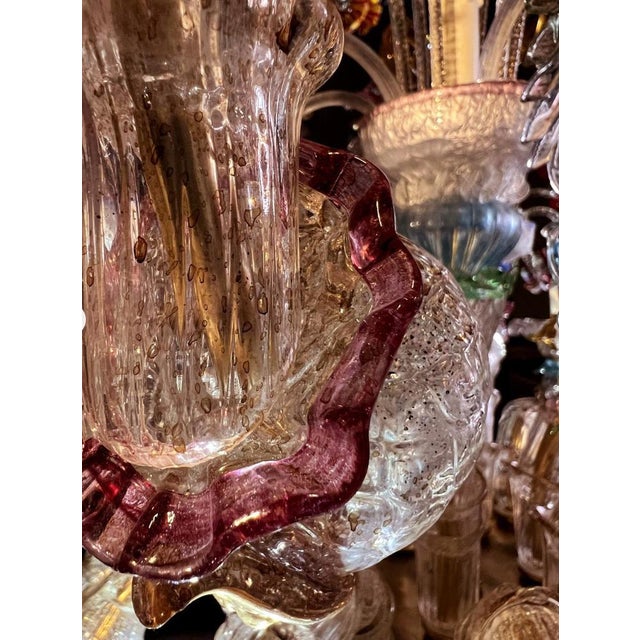 Venetian Rezzonico Chandelier in Murano, 1950s For Sale - Image 4 of 18
