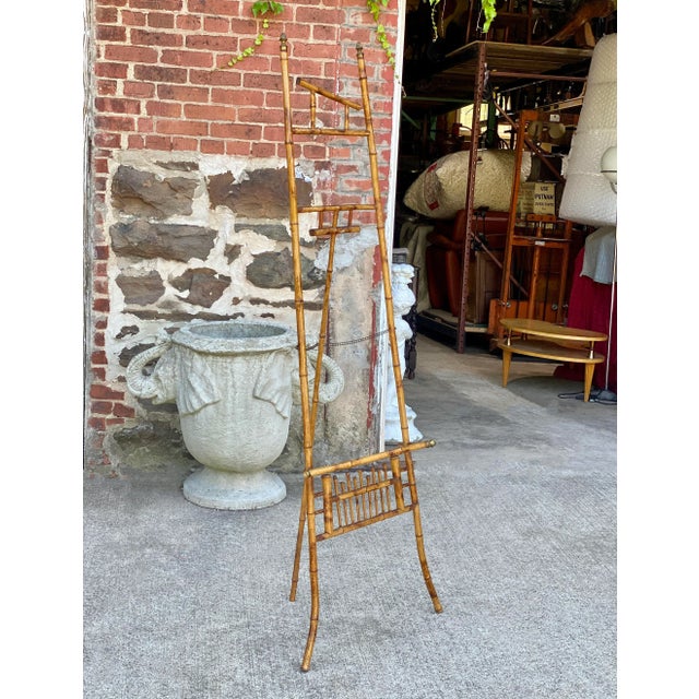 A Hollywood Regency Rattan Bamboo Picture Art Easel, c. Mid 20th Century. This Rattan Easel would look exceptional while...