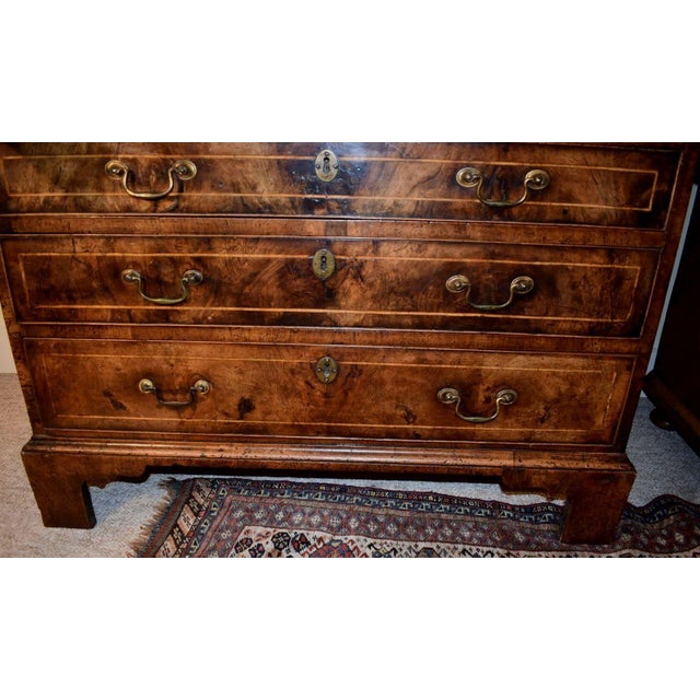 English Chippendale Walnut Slide Front Desk For Sale - Image 4 of 8