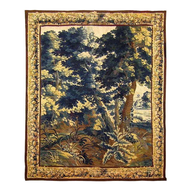 17th Century Brussels Verdure Landscape Tapestry in Chinoiserie Style For Sale