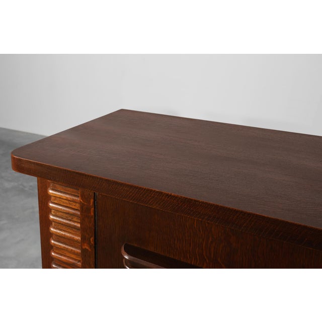 Art Deco French Oak Sideboard from Jacques Klein, 1925 For Sale - Image 4 of 16