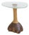 Fused Crystal Glass and Walnut Side Table by Alexander Knysch For Sale