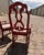 Vintage Red Chinoiserie-Style Armchairs With Floral Upholstery For Sale - Image 11 of 11