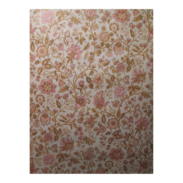 1970s Vintage Floral Paisley Wallpaper For Sale