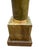 Vintage Mid-Century Jade Column Table Lamp With Cream Lampshade For Sale - Image 4 of 15