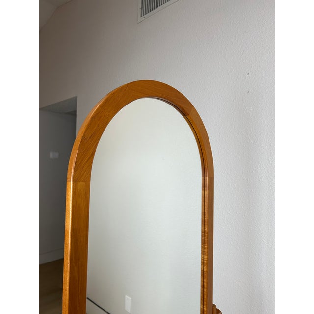 Pedersen & Hansen Danish cheval floor mirror from the 1960s. This mid-century modern icon features a solid teak frame with...