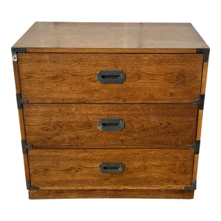Campaign Style Bachelor Chest of Drawers -Set of 2 For Sale