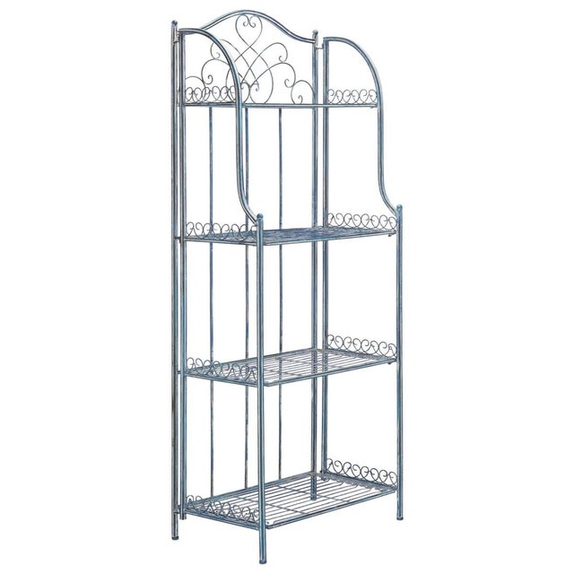 Amaris 4 Tier Shelf - Mossy Blue For Sale - Image 4 of 11