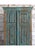 Antique Blue Floral Carved Armoire With Brass Stud Accents – Handcrafted Vintage Storage Cabinet 83x36 For Sale - Image 4 of 7