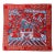 Asian Square Red Golden Kirin Bats Yu Ri Edge Fabric Display Art For Sale
