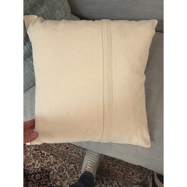 Multi Color Floral Embroidered Pillow For Sale - Image 9 of 10