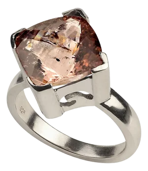 Genuine 7.31 Carat Mouthwatering Morganite in Sterling Silver Ring Size 8