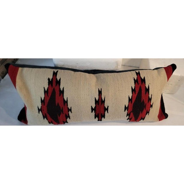 Folk Art 1940s Hand Woven Eye Dazzler Pillow For Sale - Image 3 of 6